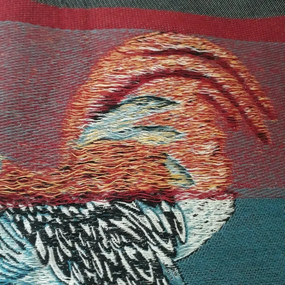 Rooster Embroidered Pillow Cover - Multicolored Farmhouse Country Novelty